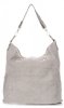 Bőr táska shopper bag Genuine Leather világosszürke 1330